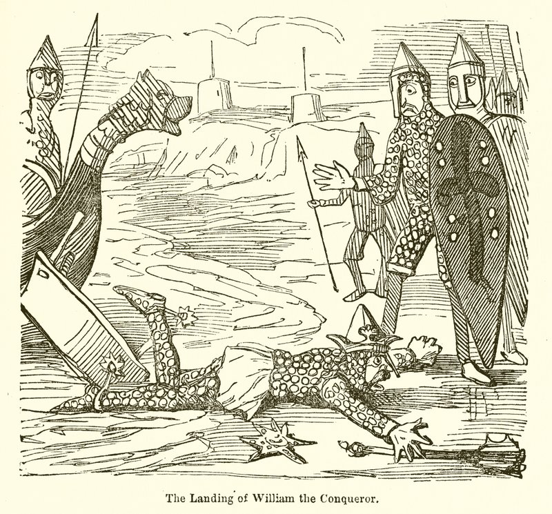 El desembarco de Guillermo el Conquistador de John Leech