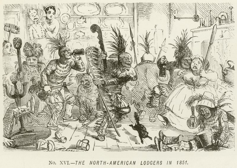 Los inquilinos norteamericanos en 1851 de John Leech