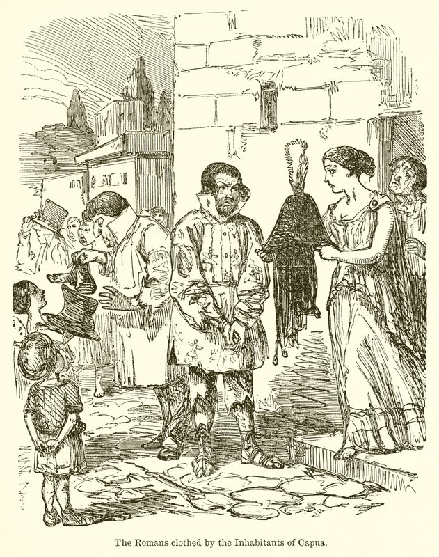 Los romanos vestidos por los habitantes de Capua de John Leech