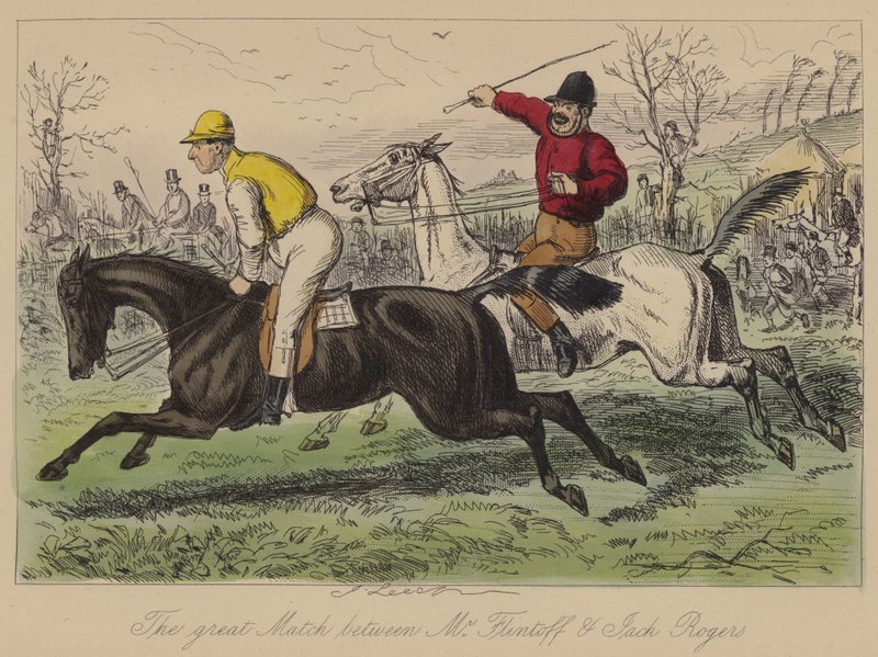 El gran partido entre el Sr. Flintoff y Jack Rogers de John Leech
