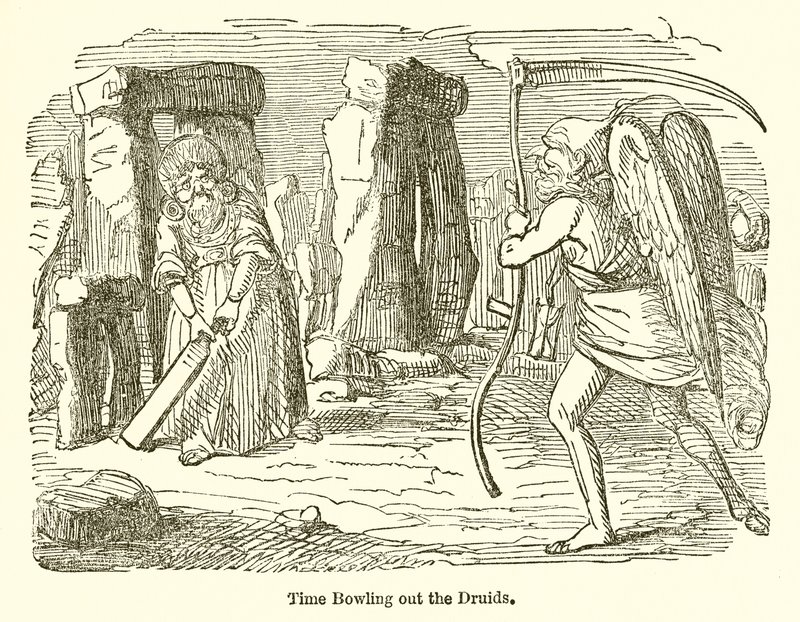 El tiempo expulsando a los druidas de John Leech
