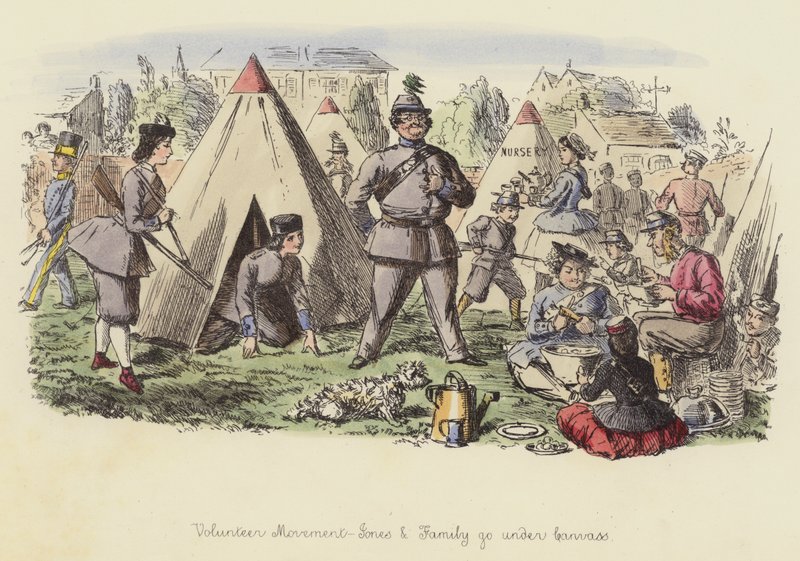 Movimiento voluntario, Jones y su familia bajo lona de John Leech