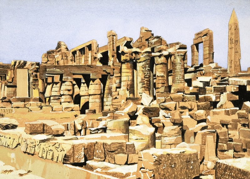 Las ruinas del Templo de Amón de Karnak de John Marshall