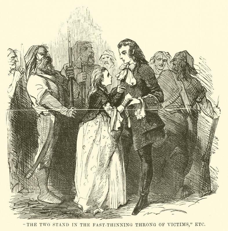 Ilustración para Historia de dos ciudades de Charles Dickens de John McLenan