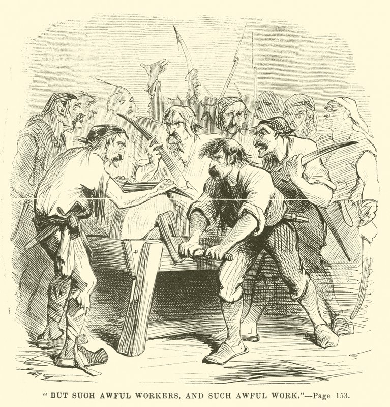 Ilustración para Historia de dos ciudades de Charles Dickens de John McLenan