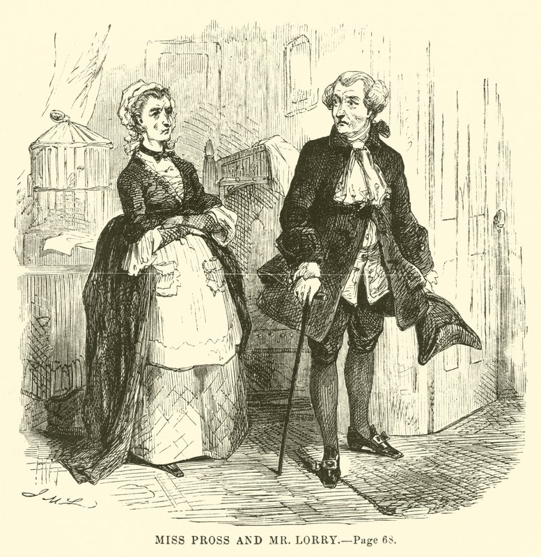 Ilustración de Historia de dos ciudades de Charles Dickens de John McLenan