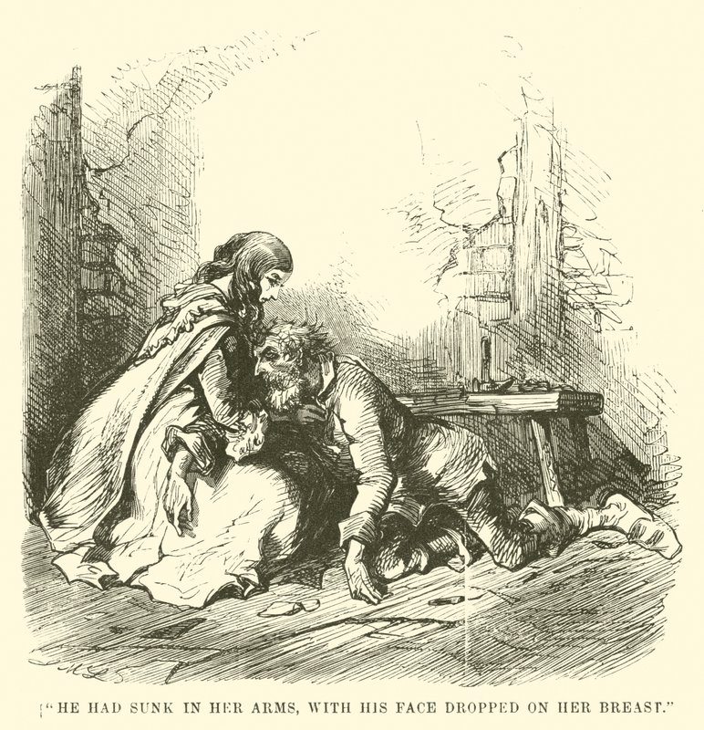 Ilustración de Historia de dos ciudades de Charles Dickens de John McLenan