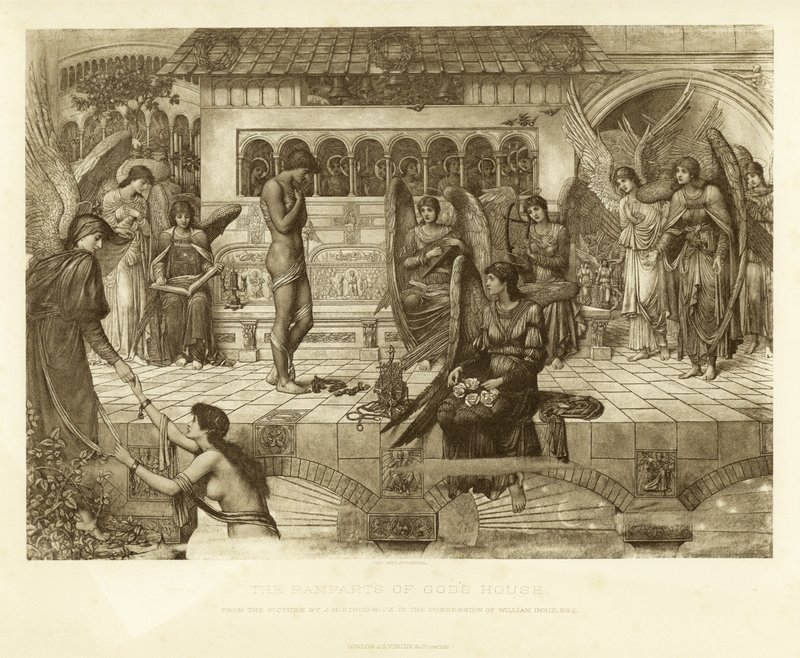 Las murallas de la casa de Dios de John Melhuish Strudwick