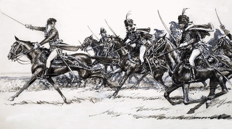 Carga de caballería de John Millar Watt