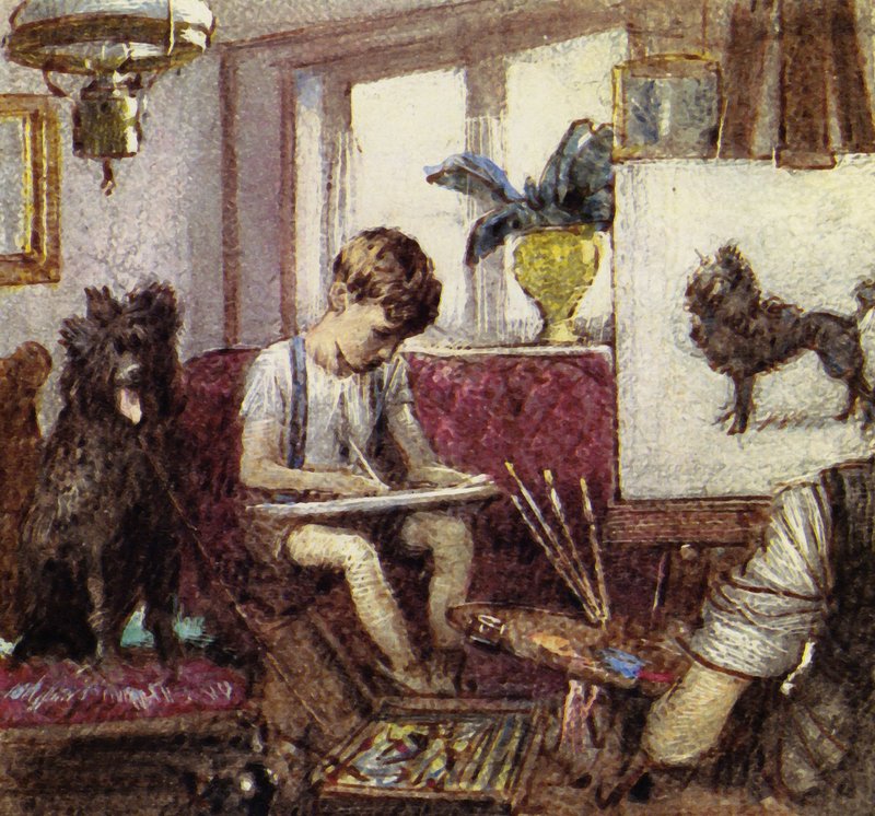 Howard Carter creció en Londres, hijo de un artista (litografía en color). de John Millar Watt