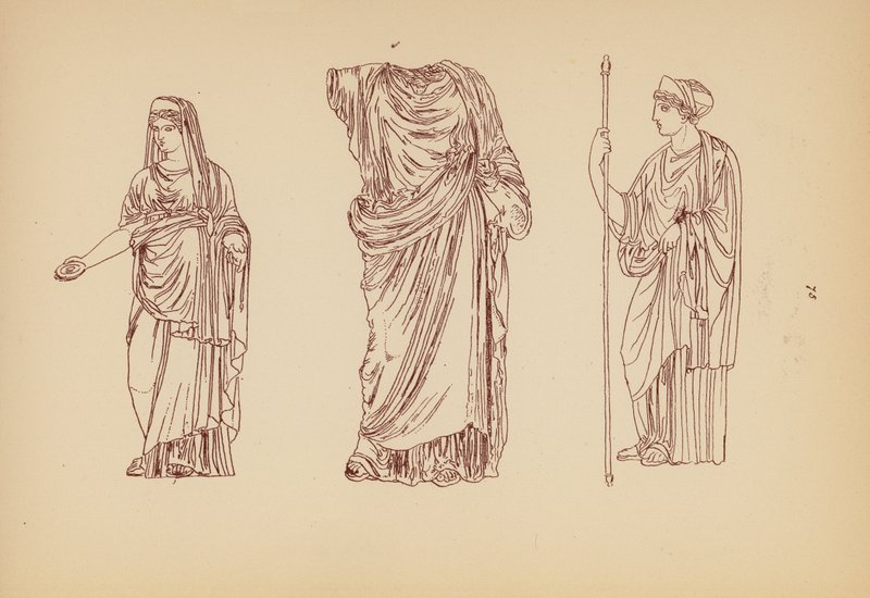 Traje femenino de la Antigua Grecia (litografía) de John Moyr Smith