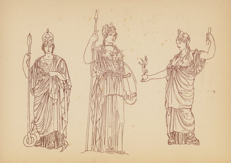 Traje femenino de la Antigua Grecia (litografía) de John Moyr Smith