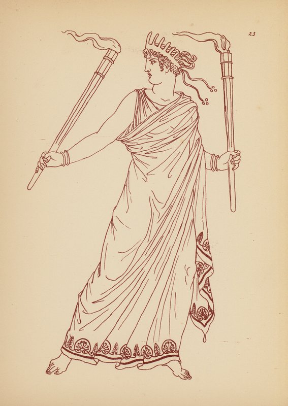 Traje femenino de la Antigua Grecia (litografía) de John Moyr Smith