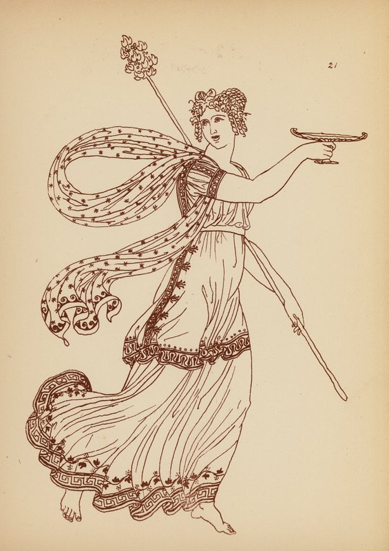 Traje femenino de la Antigua Grecia (litografía) de John Moyr Smith