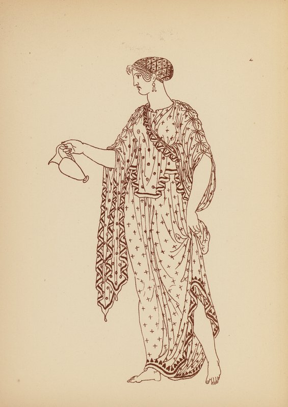 Traje femenino de la Antigua Grecia (litografía) de John Moyr Smith