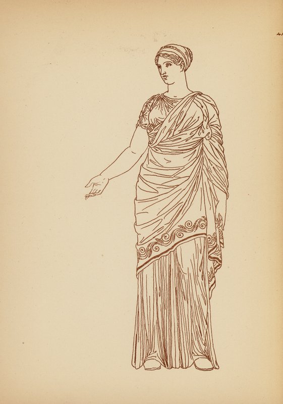 Traje femenino de la Antigua Grecia (litografía) de John Moyr Smith