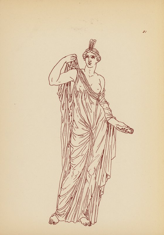 Traje femenino de la Antigua Grecia (litografía) de John Moyr Smith