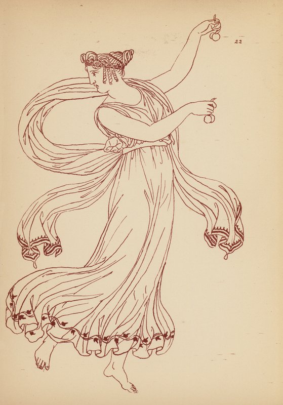 Traje femenino de la Antigua Grecia (litografía) de John Moyr Smith