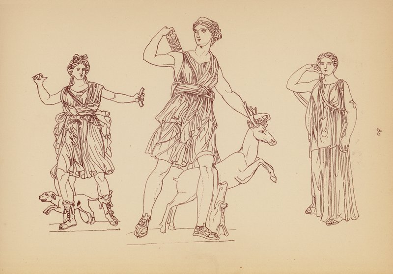 Traje femenino de la Antigua Grecia (litografía) de John Moyr Smith