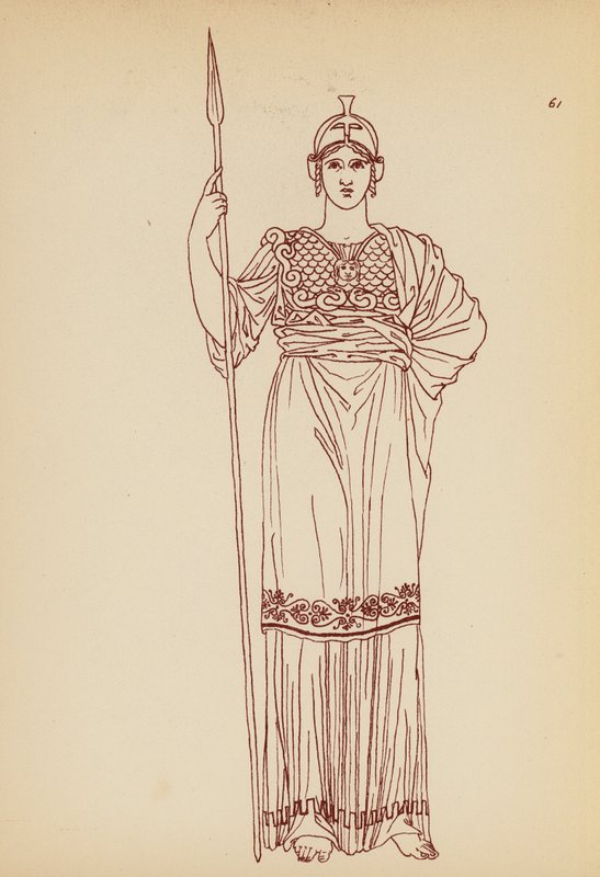 Traje femenino de la Antigua Grecia (litografía) de John Moyr Smith