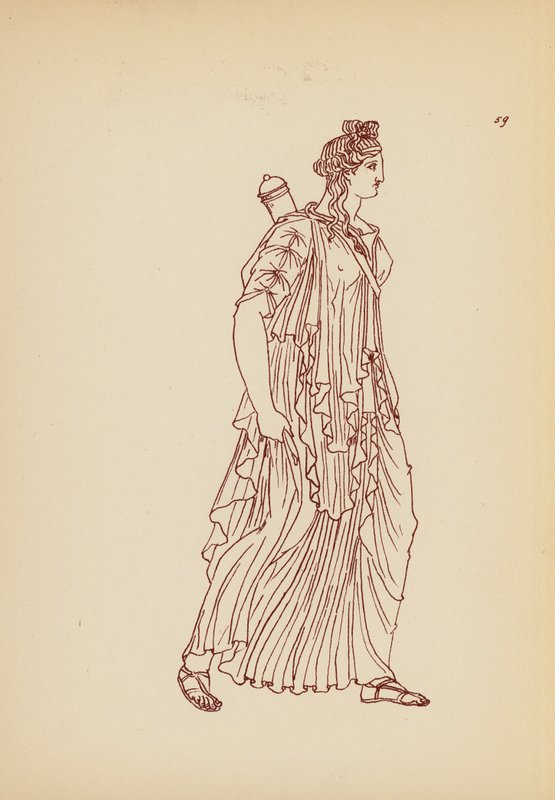 Traje femenino de la Antigua Grecia (litografía) de John Moyr Smith