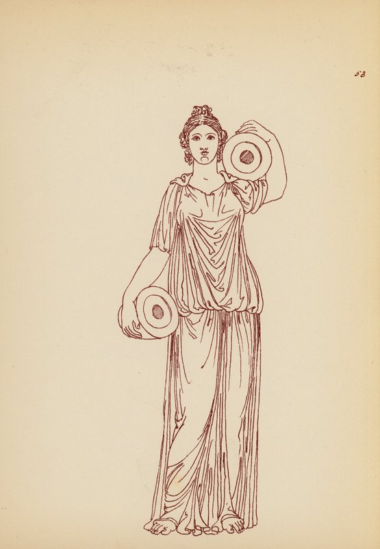 Traje femenino de la Antigua Grecia (litografía) de John Moyr Smith