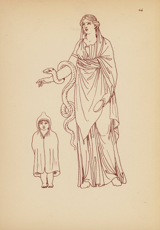 Traje femenino de la Antigua Grecia (litografía) de John Moyr Smith