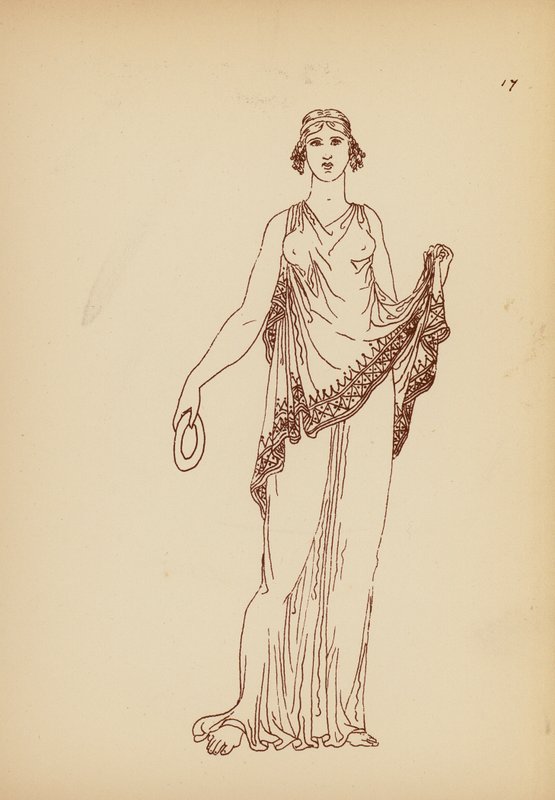 Traje femenino de la Antigua Grecia (litografía) de John Moyr Smith