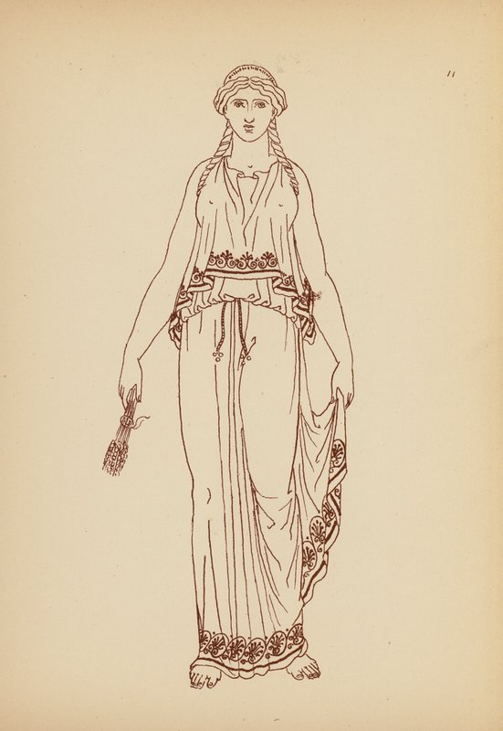Traje femenino de la Antigua Grecia (litografía) de John Moyr Smith