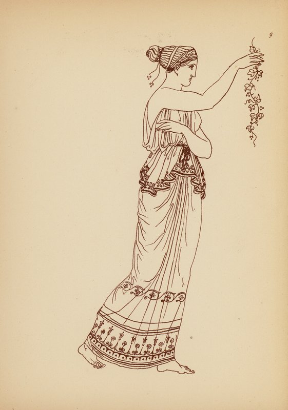 Traje femenino de la Antigua Grecia (litografía) de John Moyr Smith