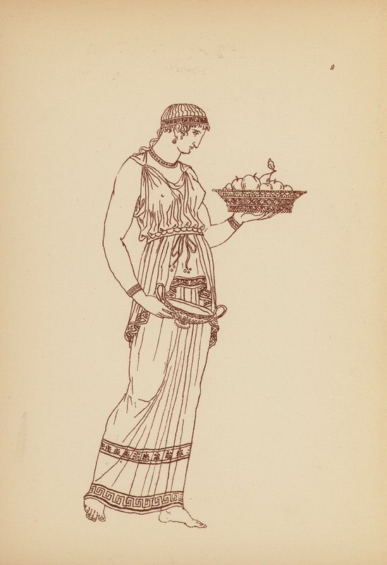 Traje femenino de la Antigua Grecia (litografía) de John Moyr Smith