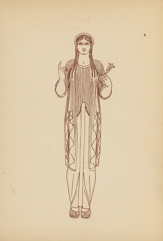 Traje femenino de la Antigua Grecia (litografía) de John Moyr Smith