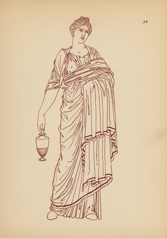 Traje femenino de la Antigua Grecia (litografía) de John Moyr Smith