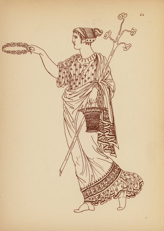 Traje femenino de la Antigua Grecia (litografía) de John Moyr Smith