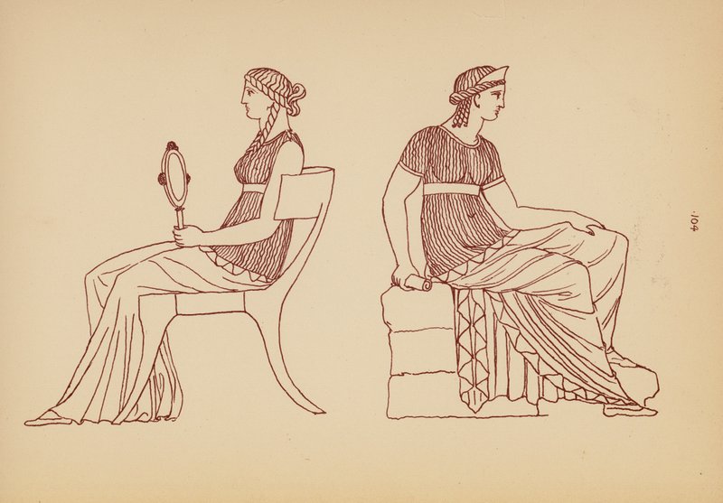 Traje femenino de la Antigua Grecia (litografía) de John Moyr Smith