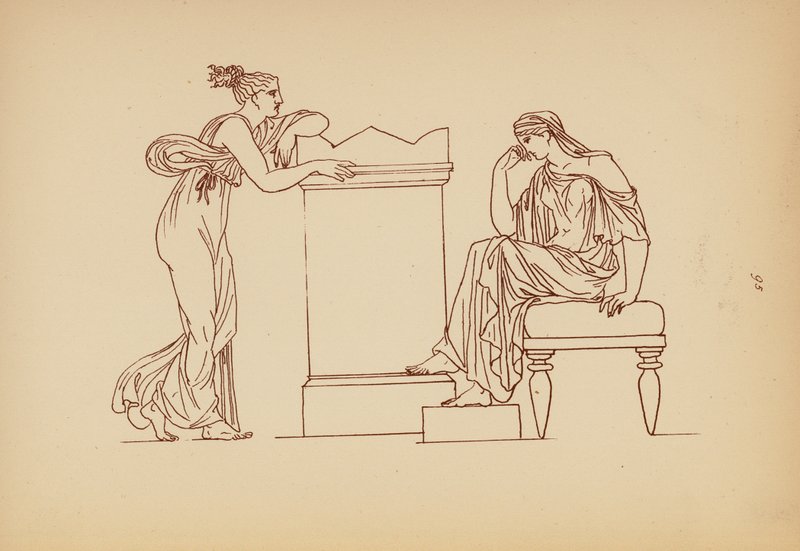 Traje femenino de la Antigua Grecia (litografía) de John Moyr Smith