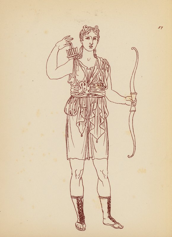 Traje femenino de la Antigua Grecia (litografía) de John Moyr Smith