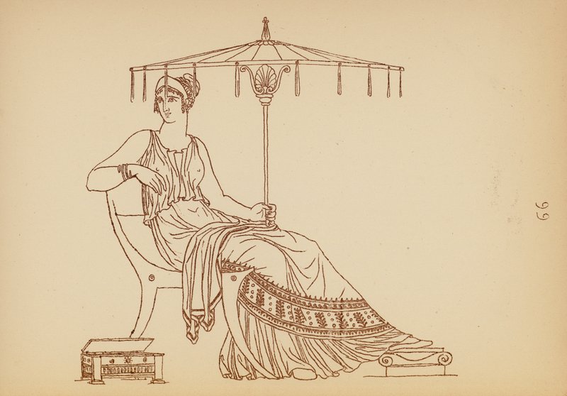 Traje femenino de la Antigua Grecia (litografía) de John Moyr Smith
