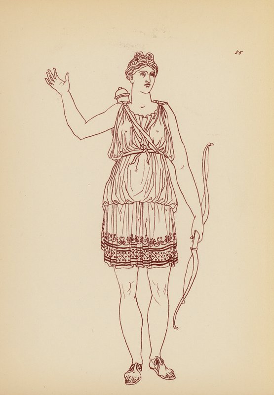 Traje femenino de la Antigua Grecia (litografía) de John Moyr Smith