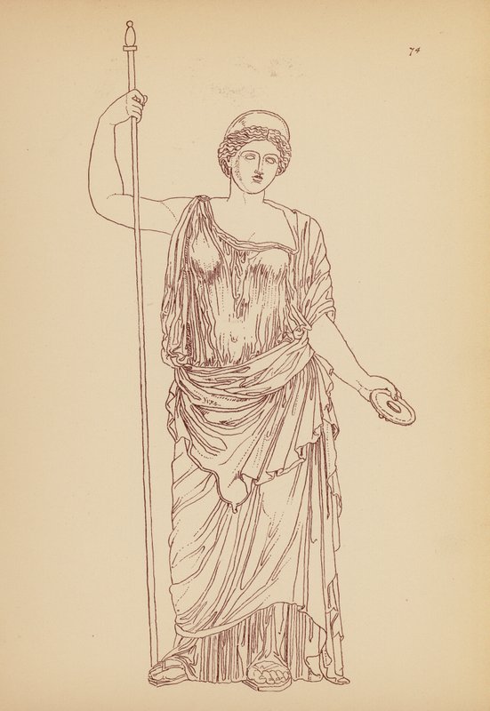 Traje femenino de la Antigua Grecia (litografía) de John Moyr Smith