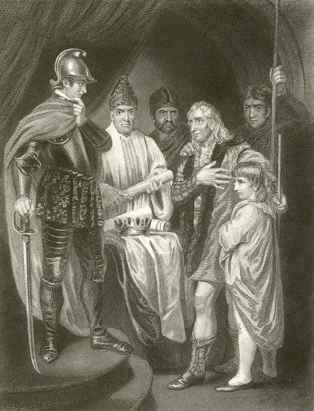 Balliol entregando su corona a Eduardo I de John Opie