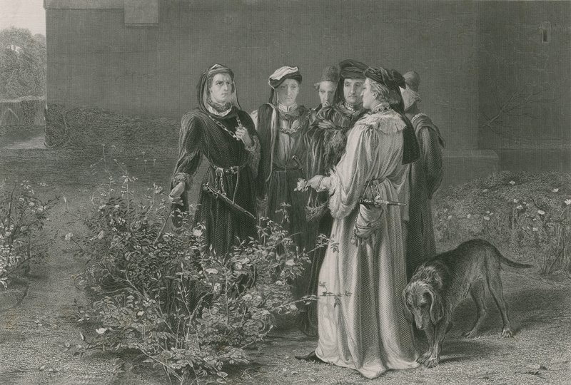 La escena en el jardín del templo, Enrique VI, Primera Parte de John Pettie