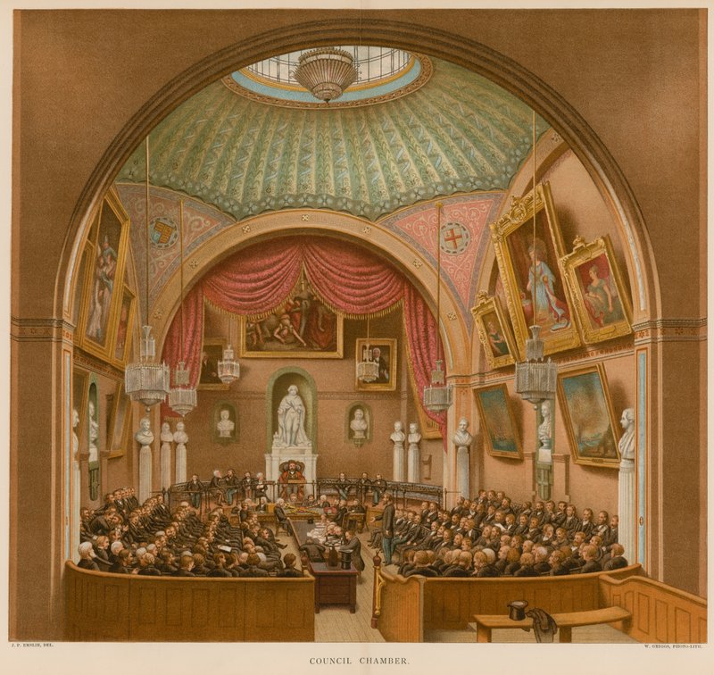 Sala del Consejo, Guildhall, Londres de John Phillipp Emslie