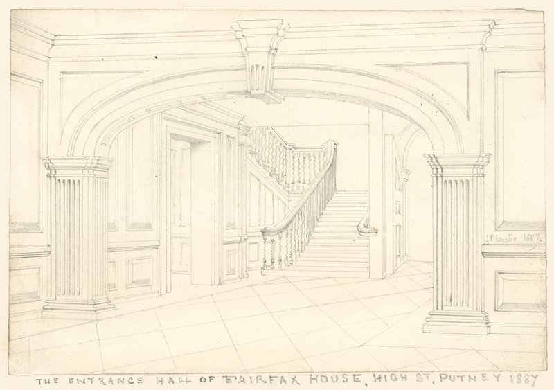 El vestíbulo de entrada de Fairfax House, High Street, Putney, Londres de John Phillipp Emslie