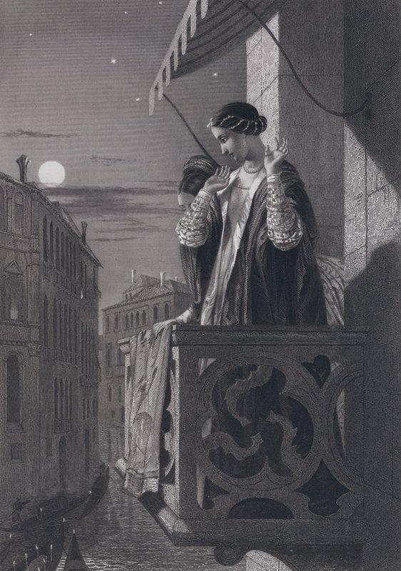 Alvisi Sanuto y la hija del embajador (grabado) de John Rogers (after) Herbert