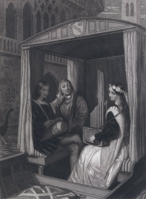 Lady Viola y sus tutores (grabado) de John Rogers (after) Herbert