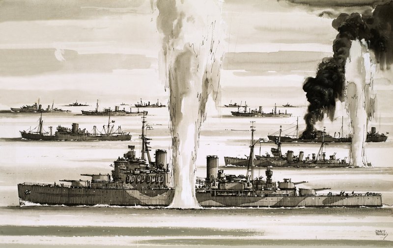 La flota británica navegando hacia Malta durante la Segunda Guerra Mundial de John S. Smith