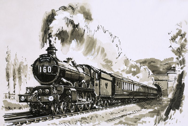 La famosa clase 4-6-0 "Castle" de locomotoras de vapor utilizadas por Great Western de John S. Smith