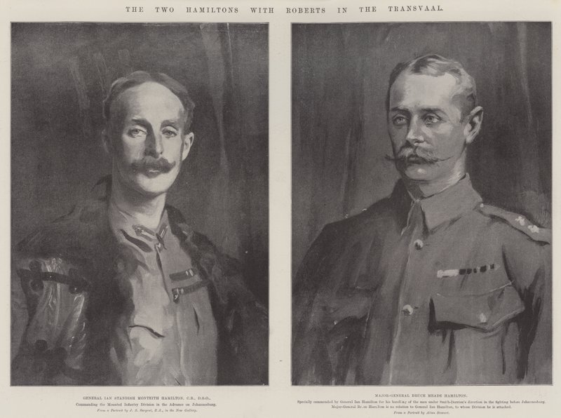 Los dos Hamiltons con Roberts en el Transvaal de John Singer Sargent