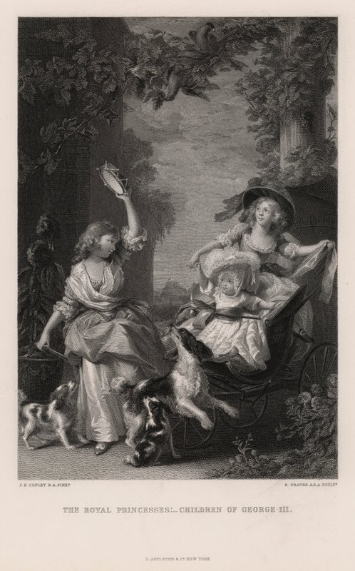 Las princesas reales: Hijas de Jorge III (grabado) de John Singleton (after) Copley